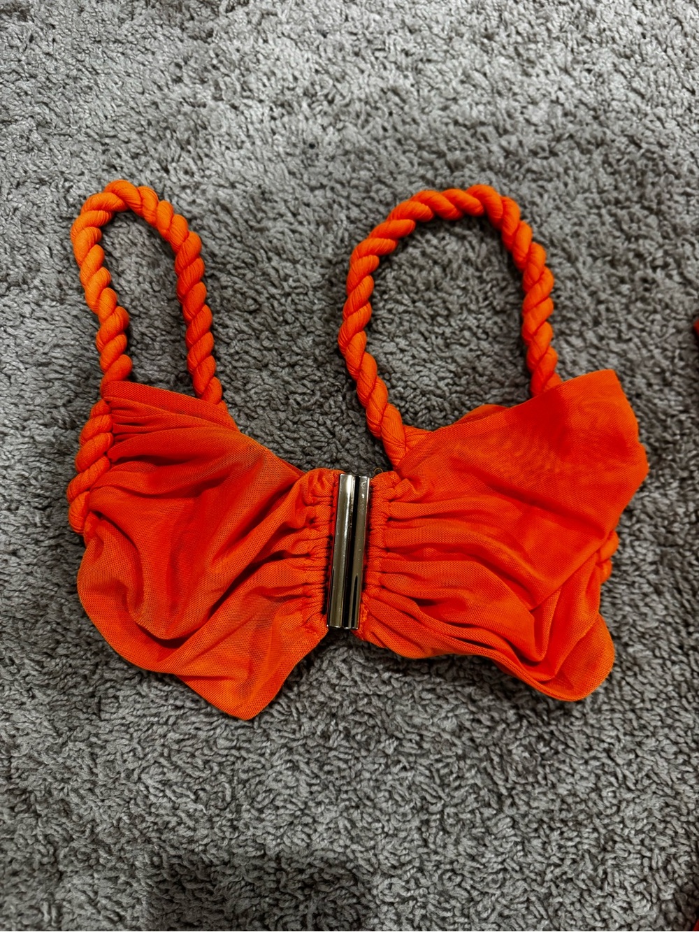 Melani Crop Orange Rope-Trim Bikini & Sarong Set - Picture 6 of 9